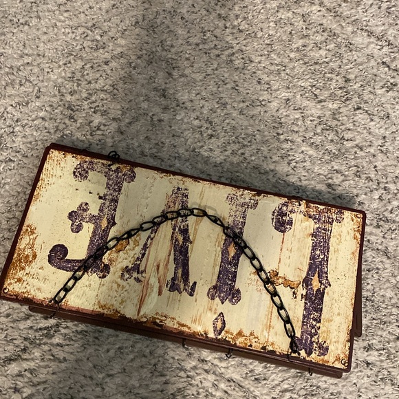 XL Metal Sign Wall Decor LIVE LIFE Anthropologie Crate & Barrel Pottery Barn 42” - Picture 8 of 12